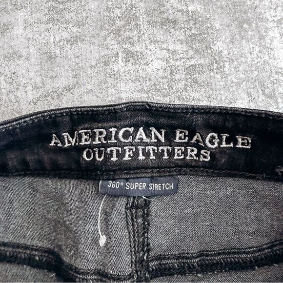 American Eagle Black 360 Super Stretch High Rise Shortie Size 0 - Picture 2 of 5